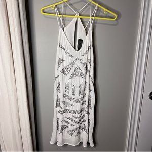 H&M White dress with silver beading